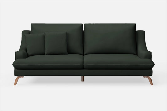 Savona 3 Seater Sofa Green Leather