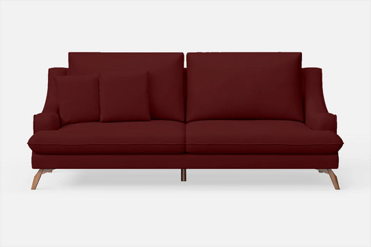 Savona 3 Seater Sofa Red Leather