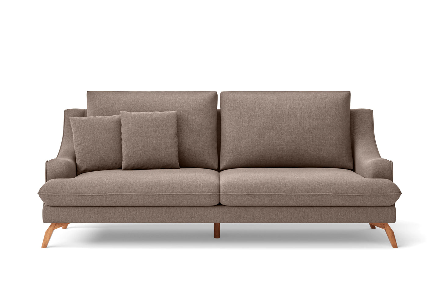 Savona 3 Seater Sofa Caramel Linen Fabric