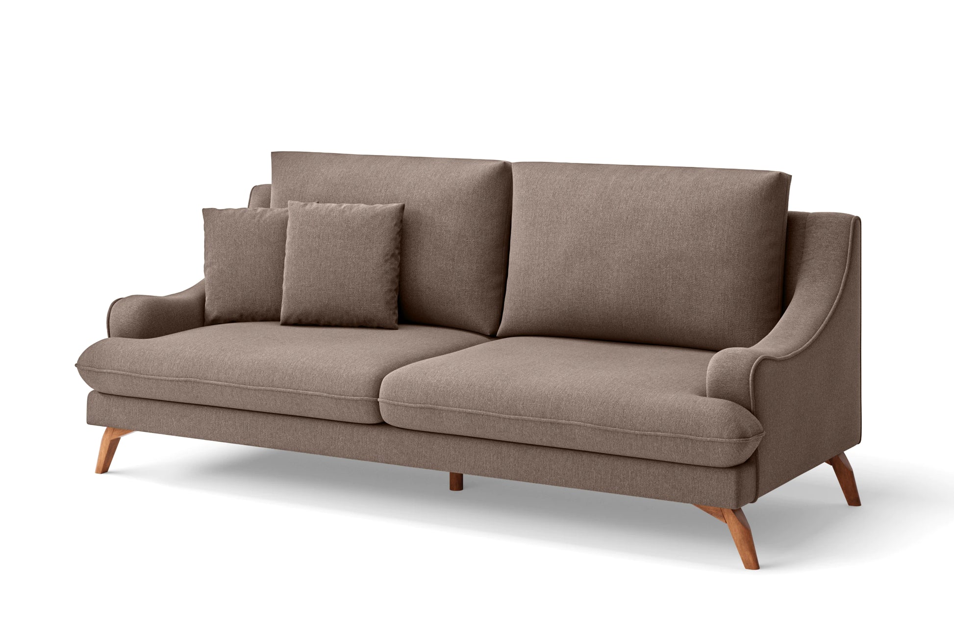 Savona 3 Seater Sofa Caramel Linen Fabric