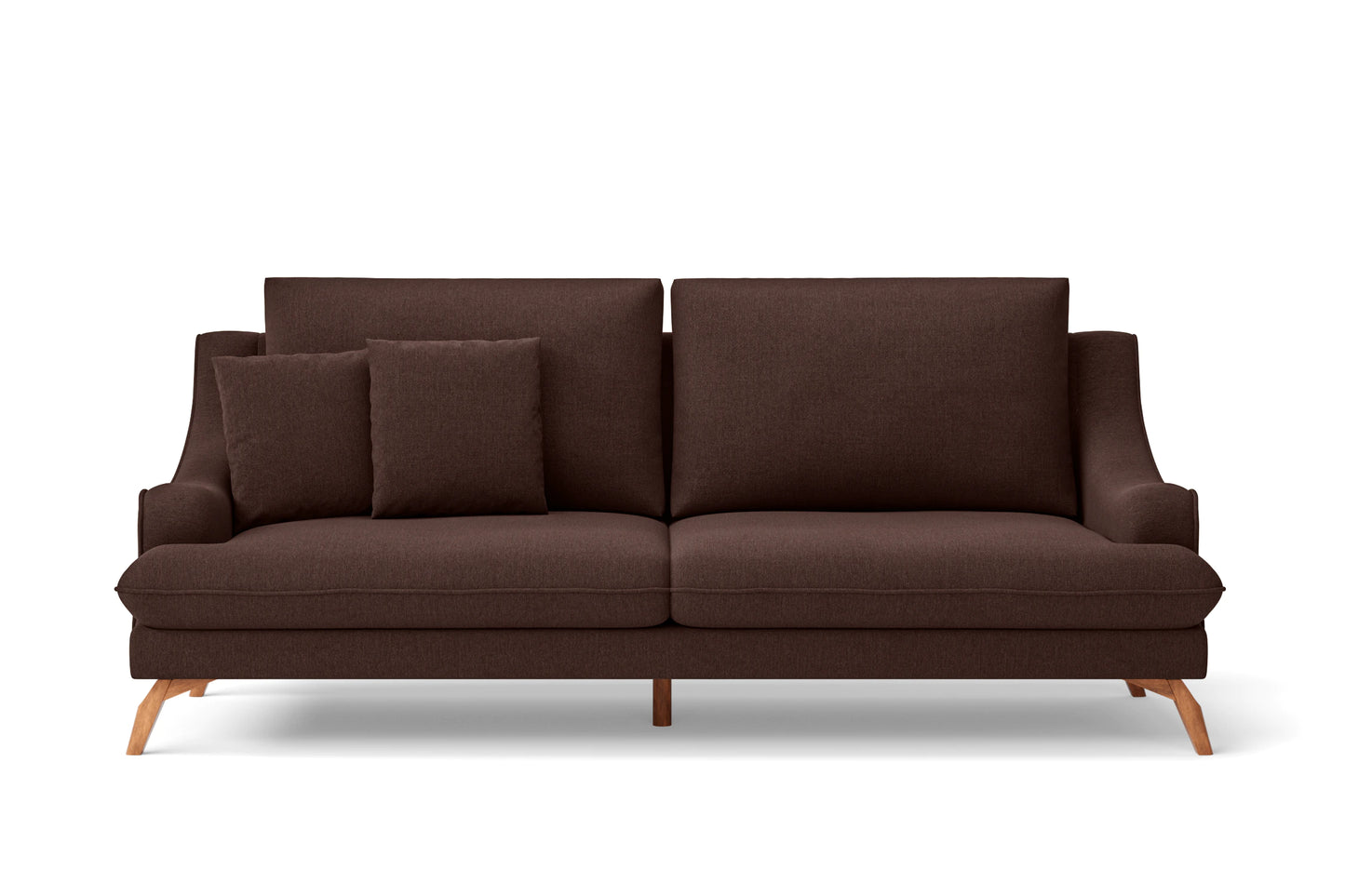 Savona 3 Seater Sofa Coffee Brown Linen Fabric