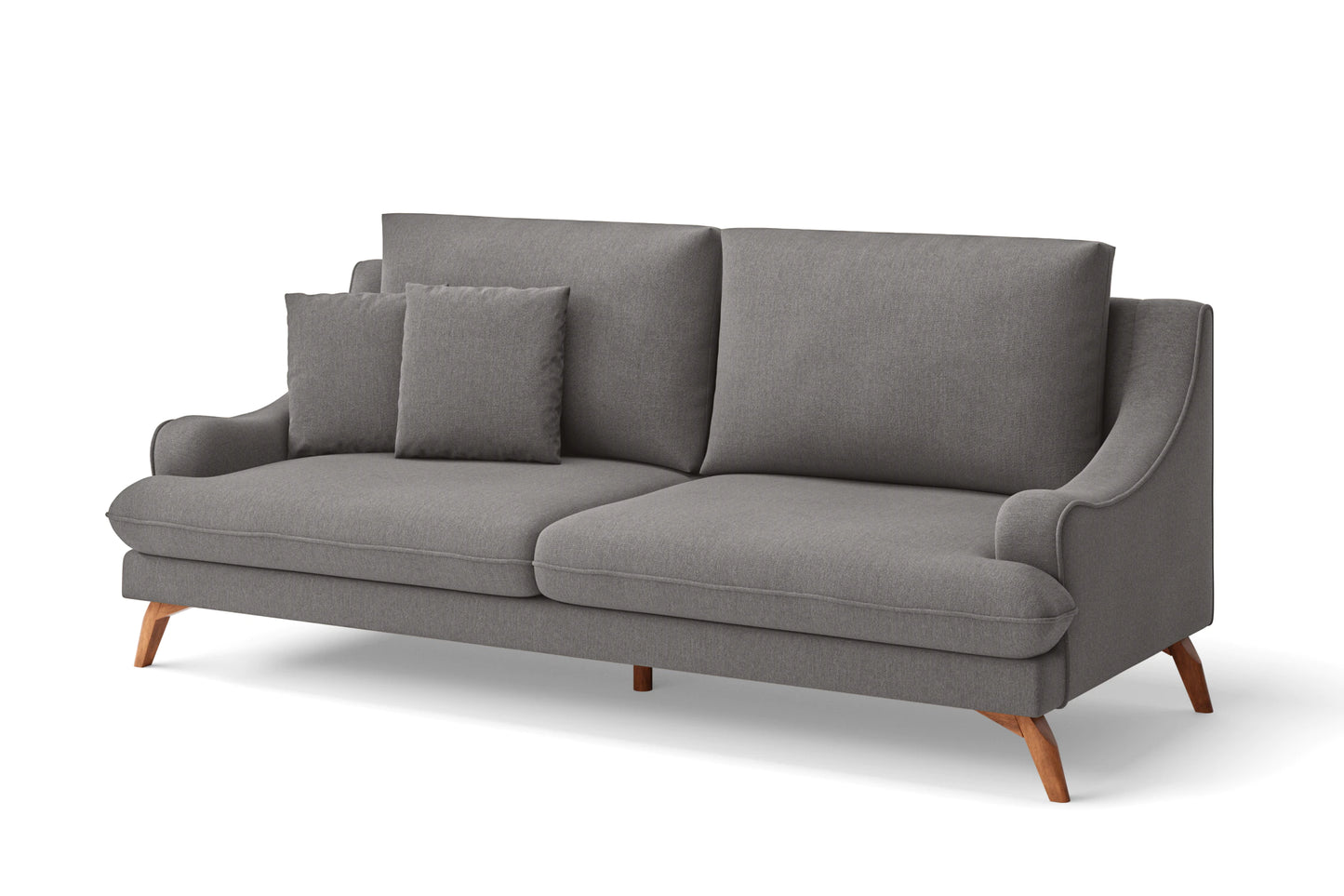 Savona 3 Seater Sofa Grey Linen Fabric