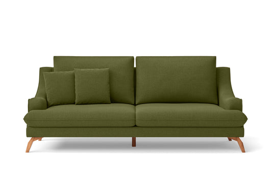 Savona 3 Seater Sofa Olive Linen Fabric