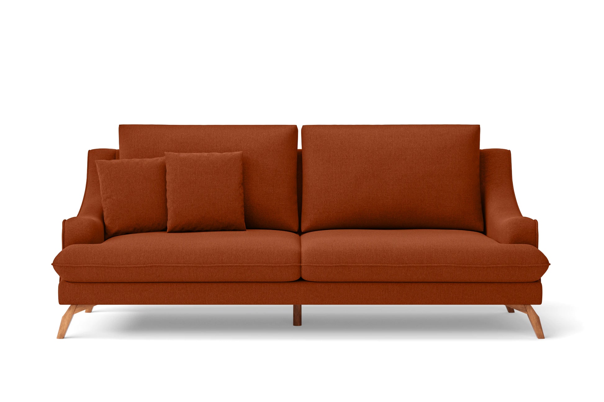 Savona 3 Seater Sofa Orange Linen Fabric