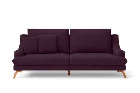 Savona 3 Seater Sofa Purple Linen Fabric