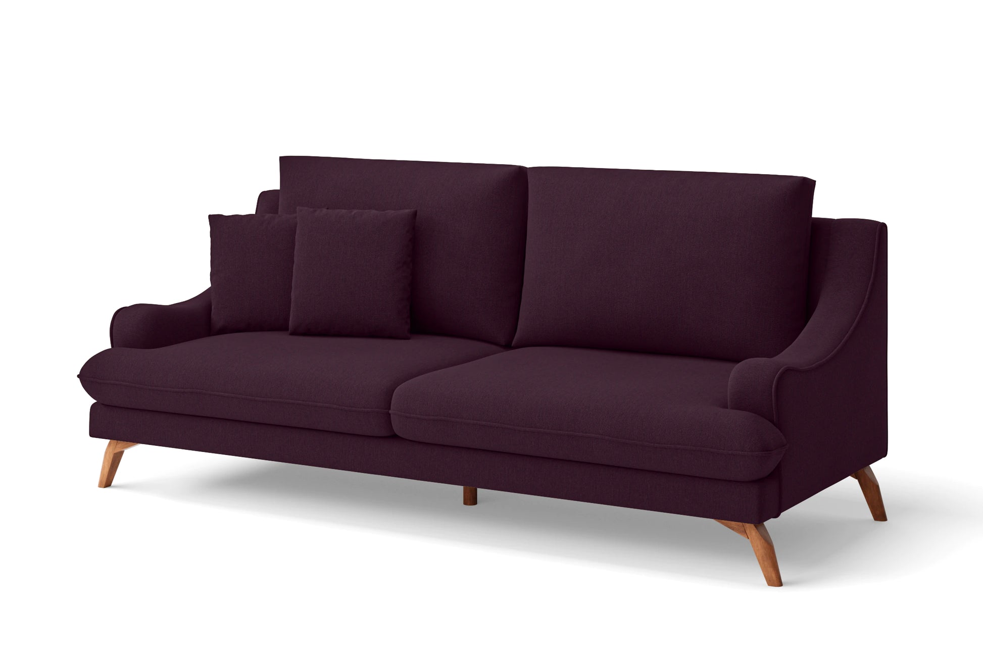 Savona 3 Seater Sofa Purple Linen Fabric