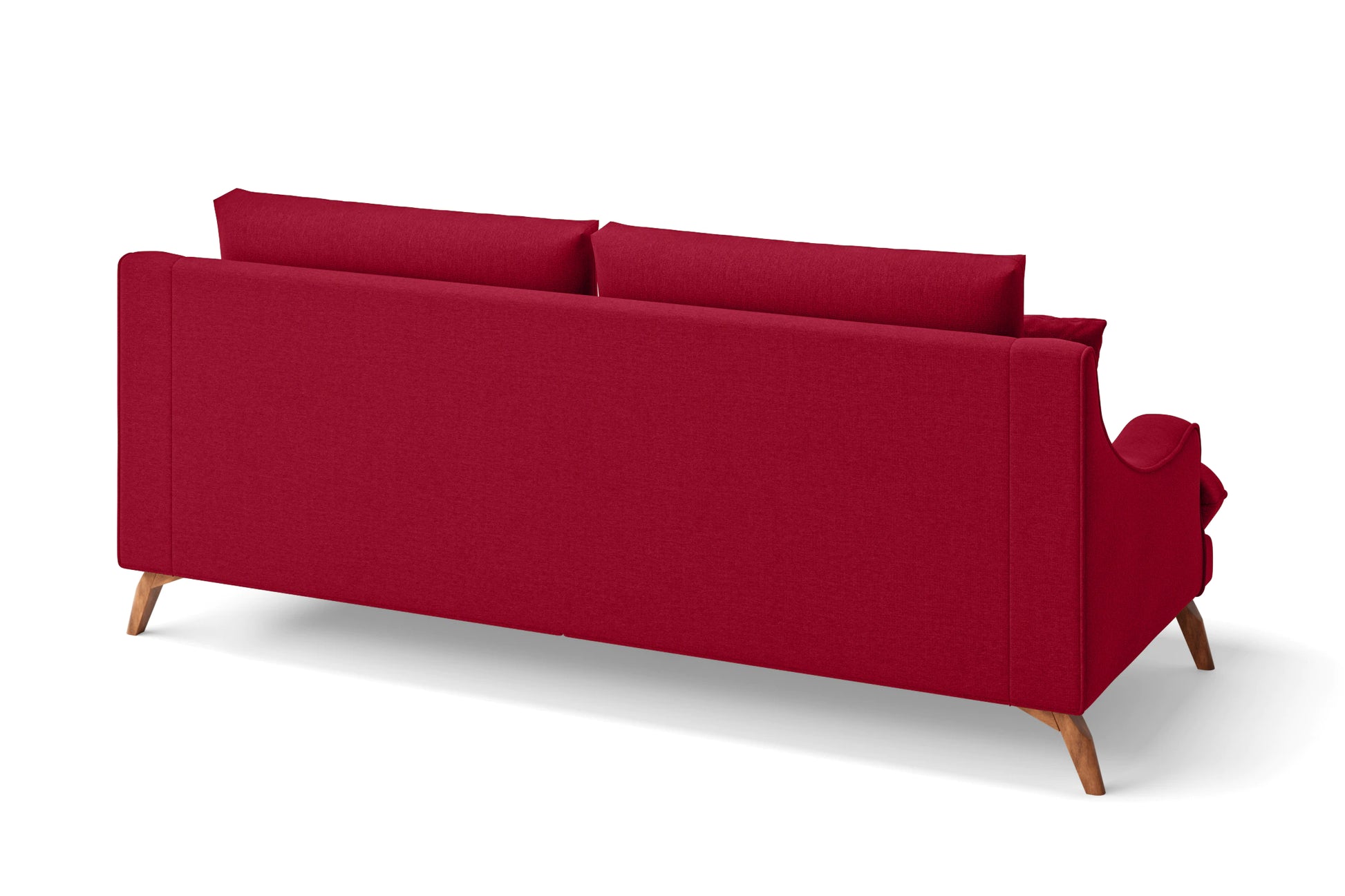 Savona 3 Seater Sofa Red Linen Fabric