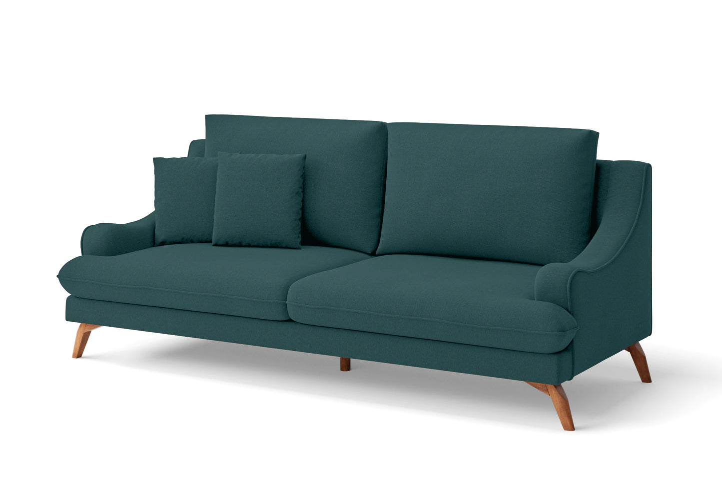 Savona 3 Seater Sofa Teal Linen Fabric