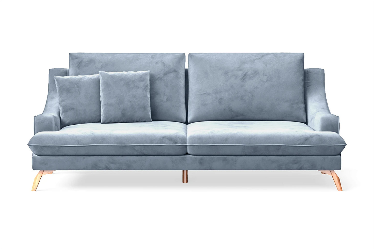 Savona 3 Seater Sofa Baby Blue Velvet