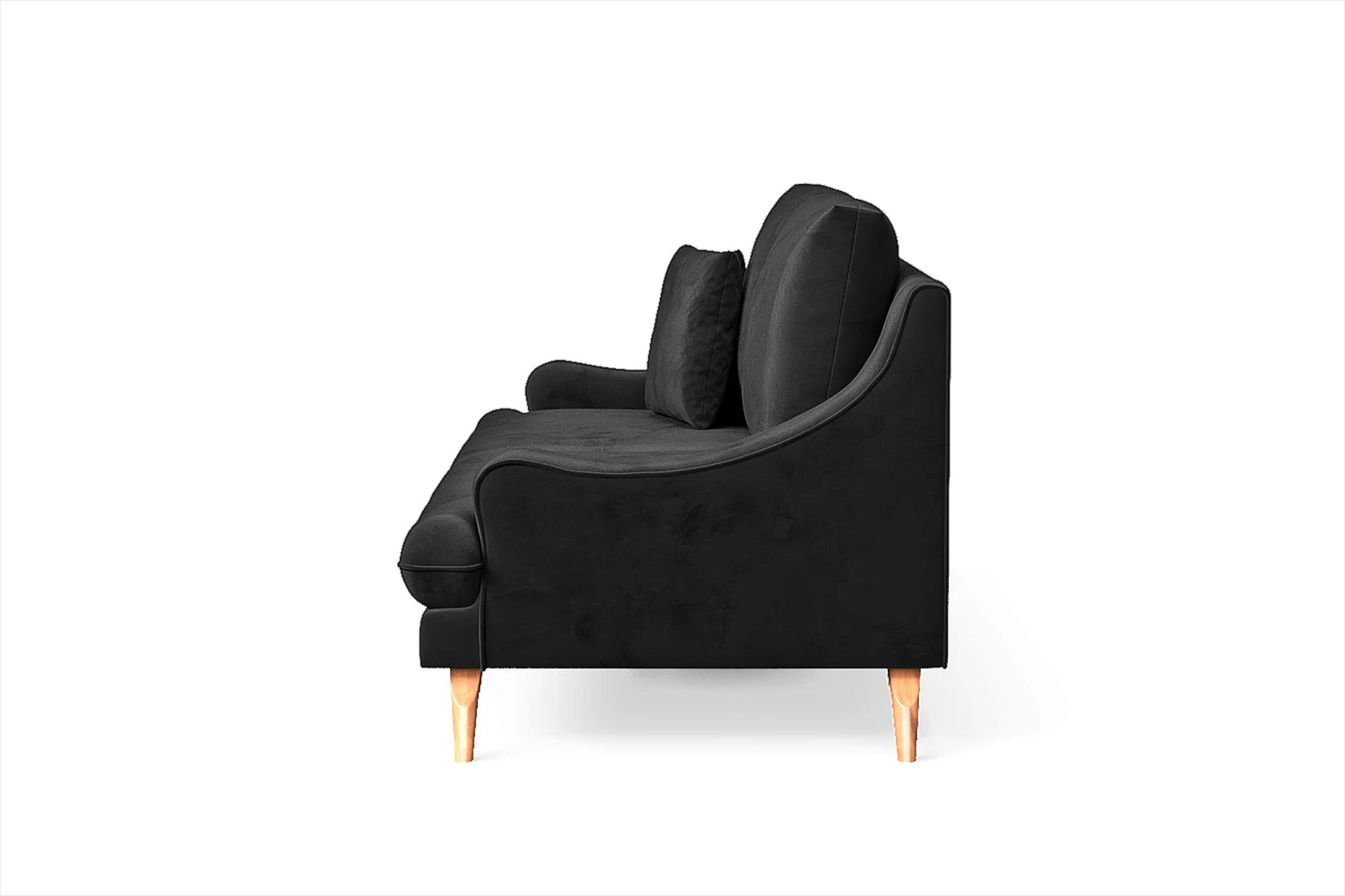 Savona 3 Seater Sofa Black Velvet