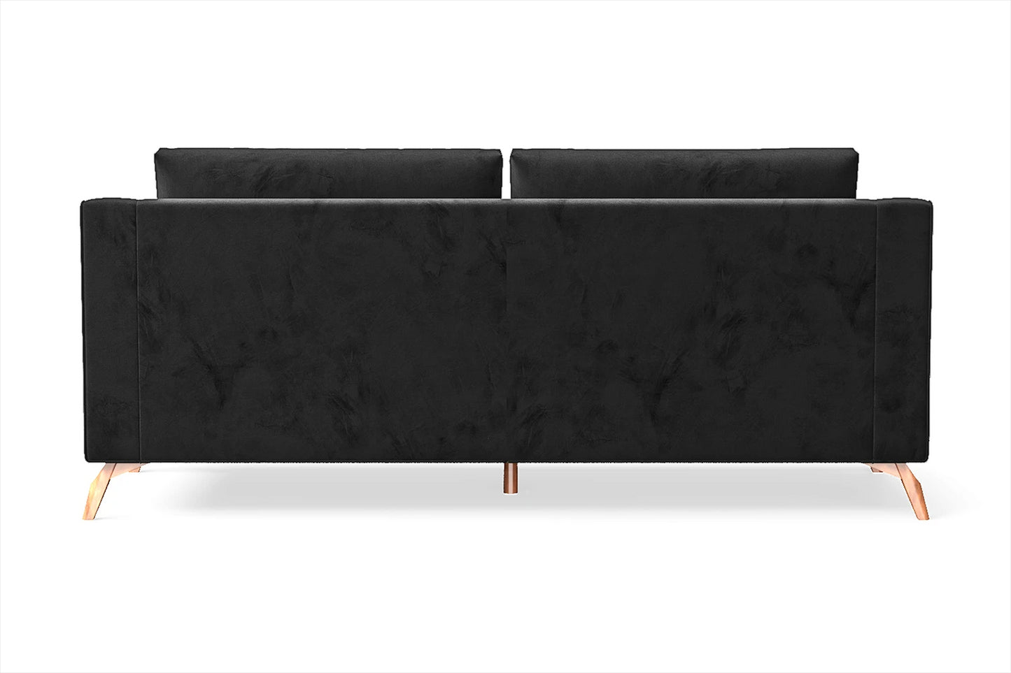 Savona 3 Seater Sofa Black Velvet