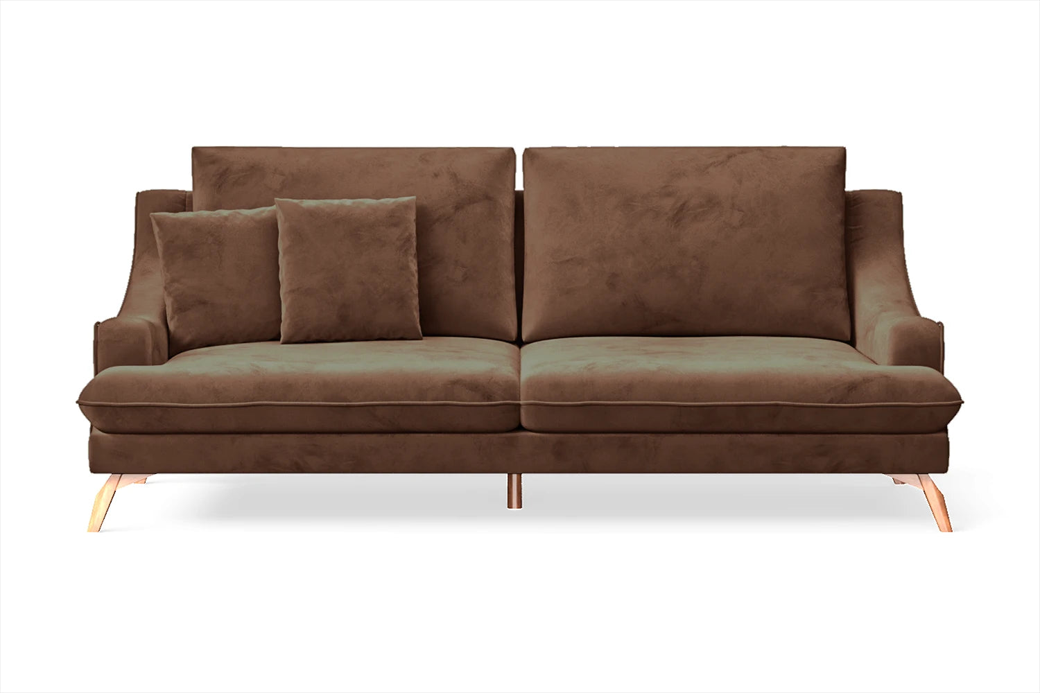 Savona 3 Seater Sofa Coffee Brown Velvet