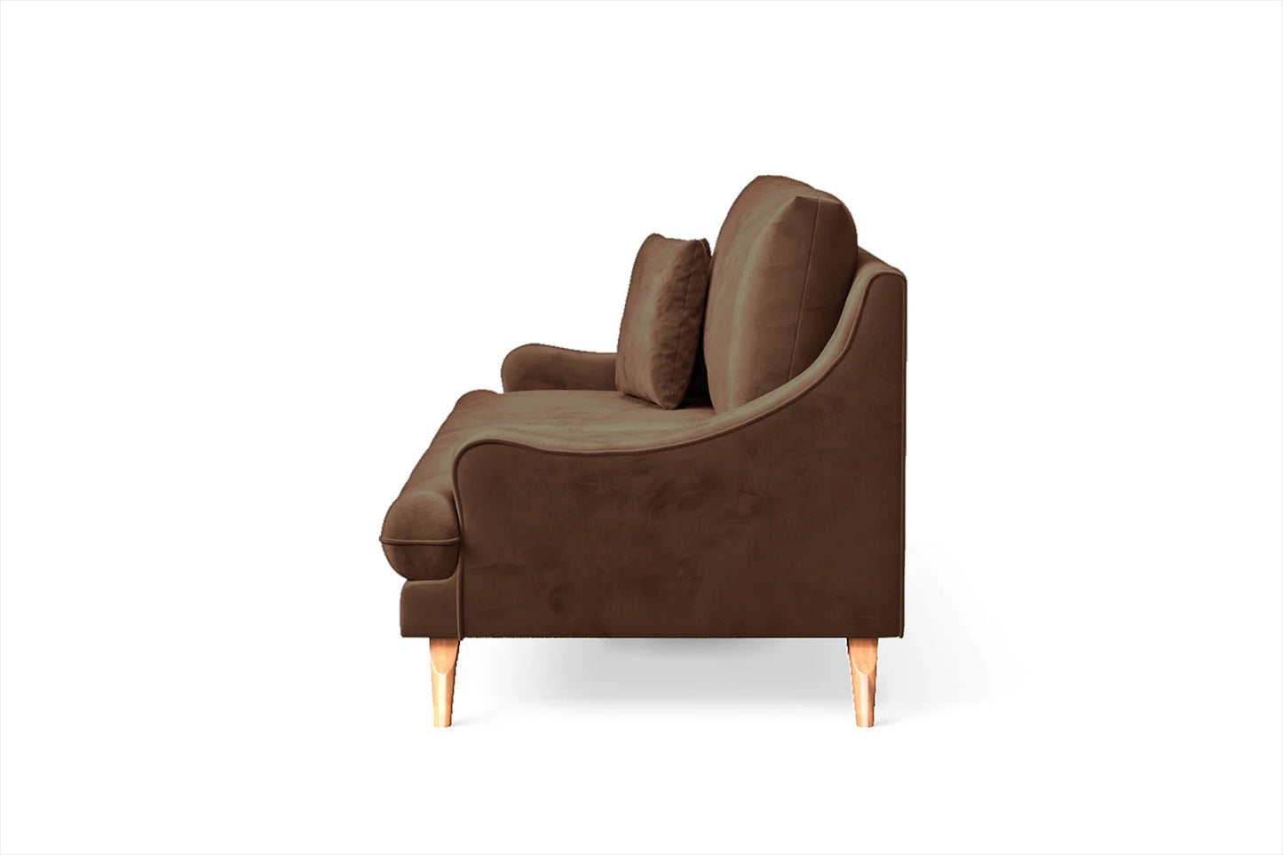 Savona 3 Seater Sofa Coffee Brown Velvet