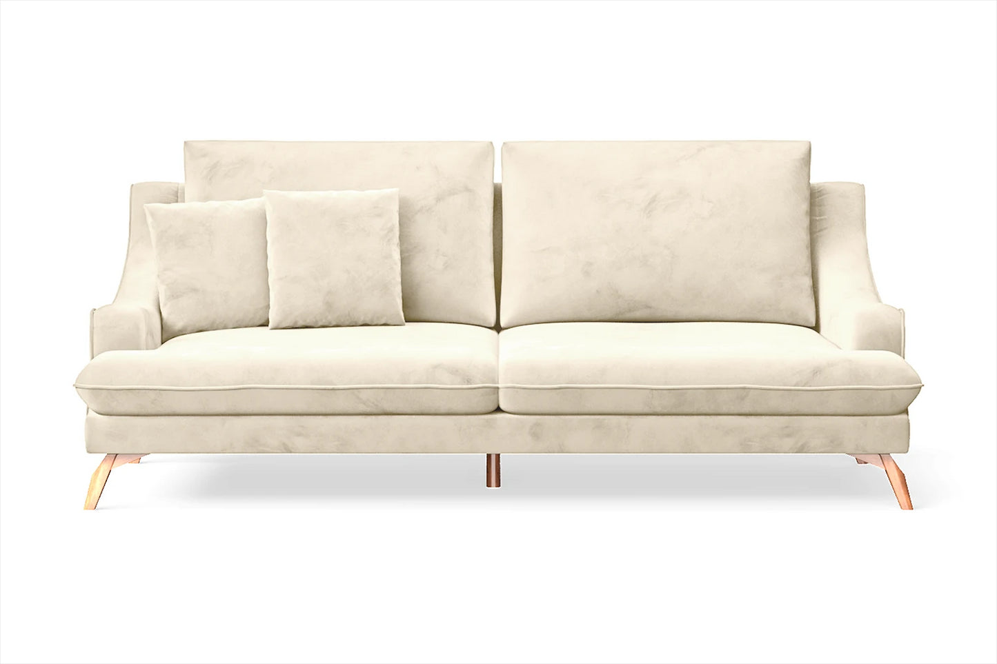 Savona 3 Seater Sofa Cream Velvet