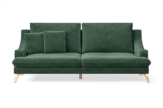 Savona 3 Seater Sofa Green Velvet