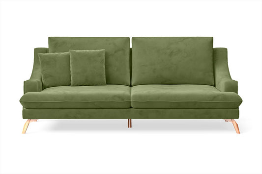 Savona 3 Seater Sofa Lime Velvet