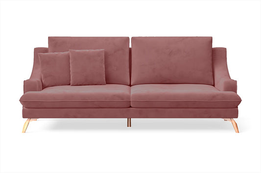 Savona 3 Seater Sofa Pink Velvet