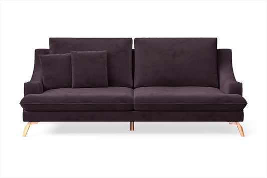 Savona 3 Seater Sofa Purple Velvet