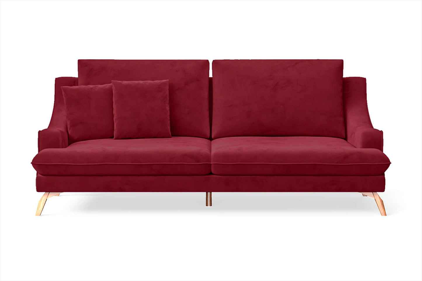 Savona 3 Seater Sofa Red Velvet