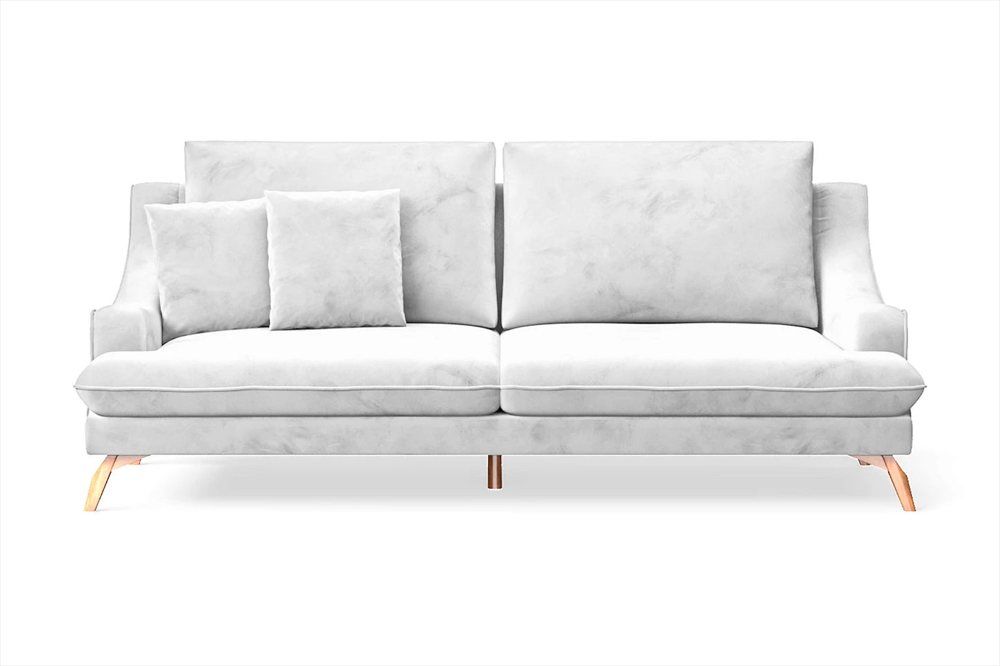 Savona 3 Seater Sofa White Velvet