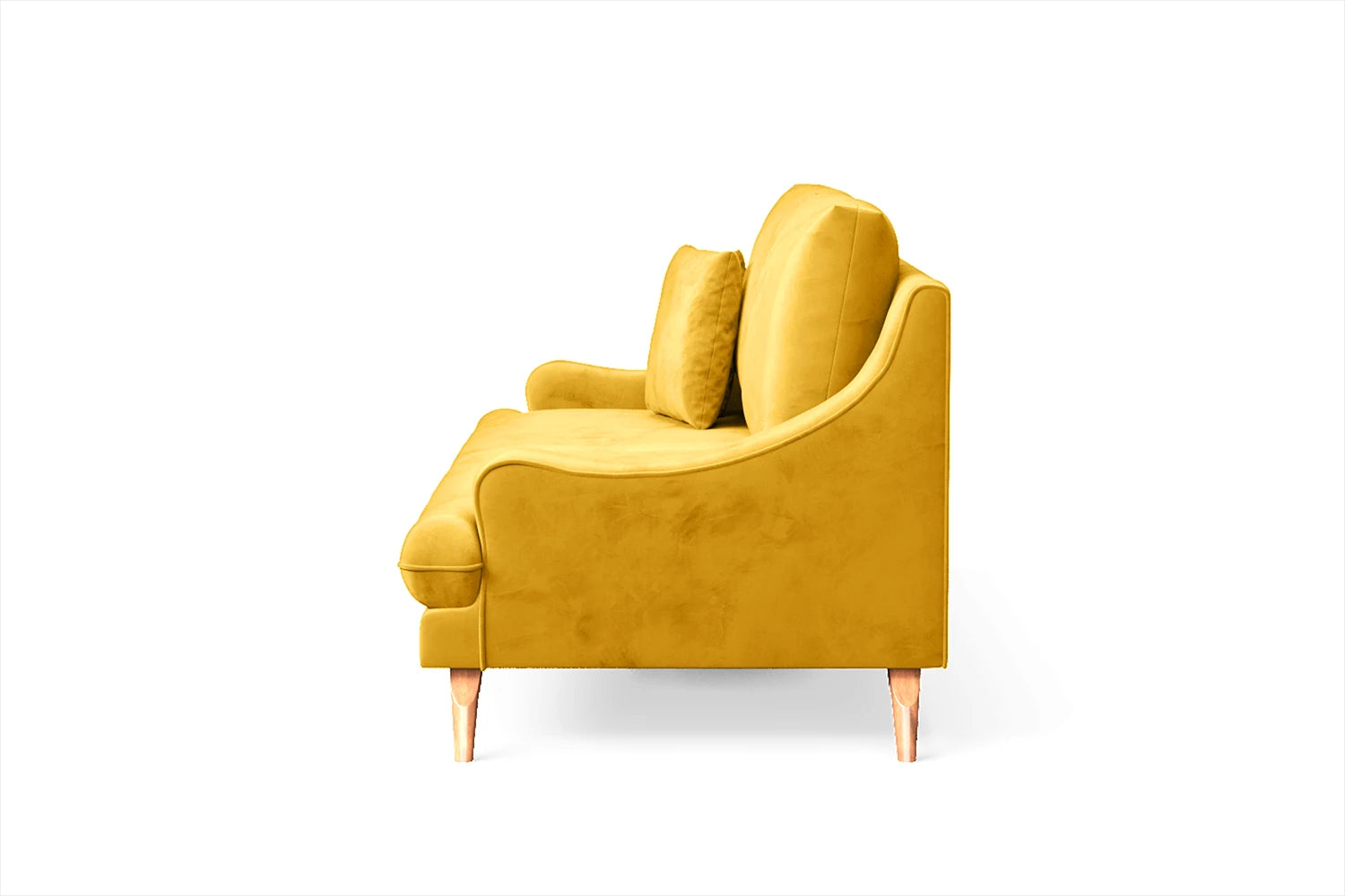 Savona 3 Seater Sofa Yellow Velvet