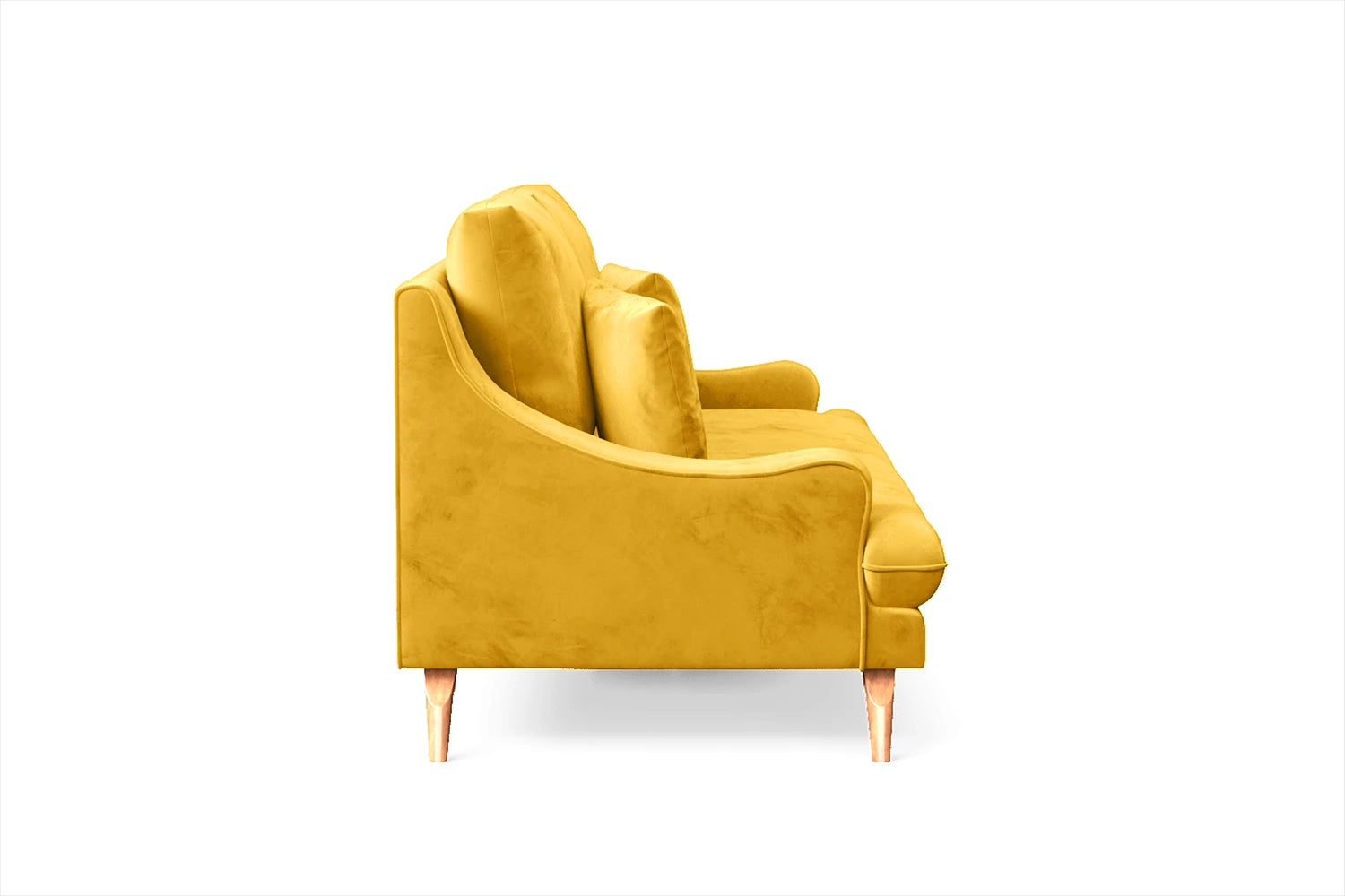 Savona 3 Seater Sofa Yellow Velvet