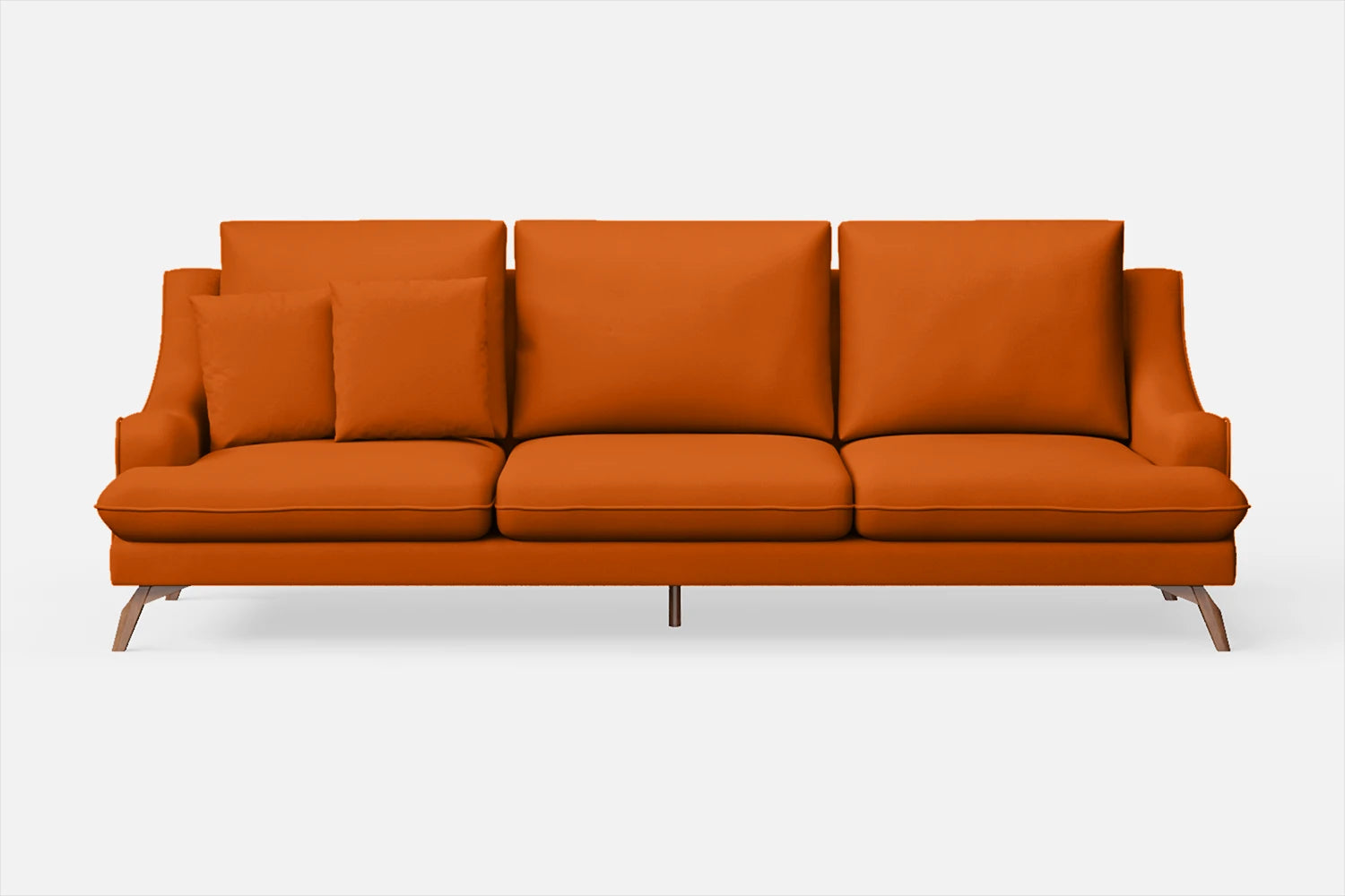 Savona 4 Seater Sofa Orange Leather