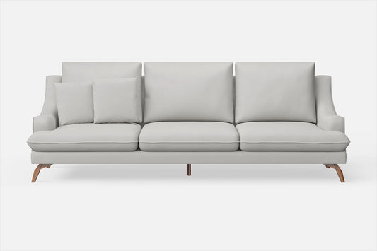 Savona 4 Seater Sofa White Leather