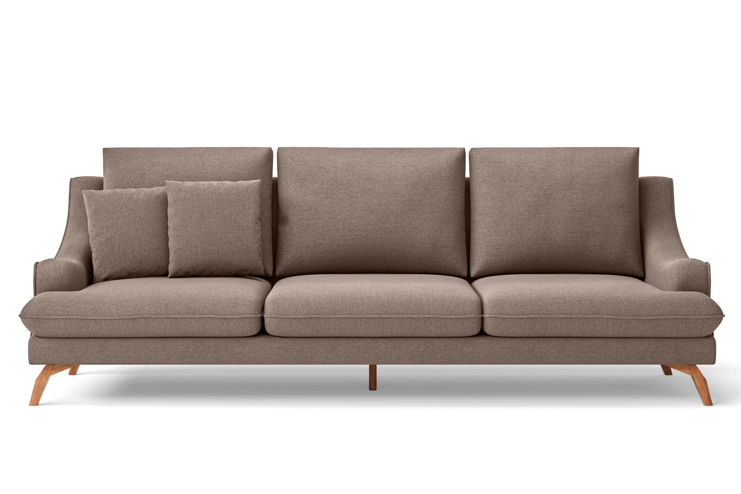 Savona 4 Seater Sofa Caramel Linen Fabric