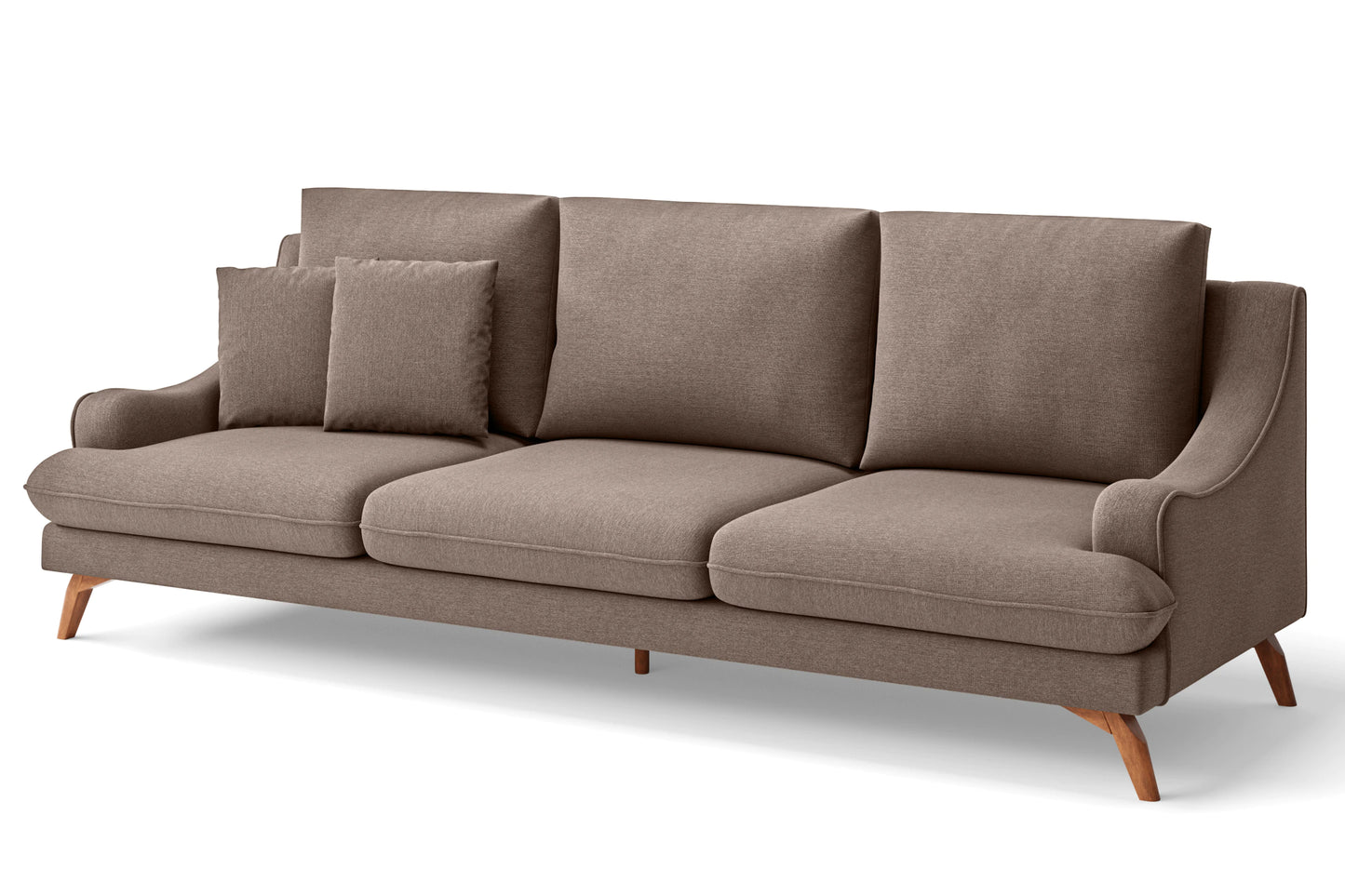 Savona 4 Seater Sofa Caramel Linen Fabric