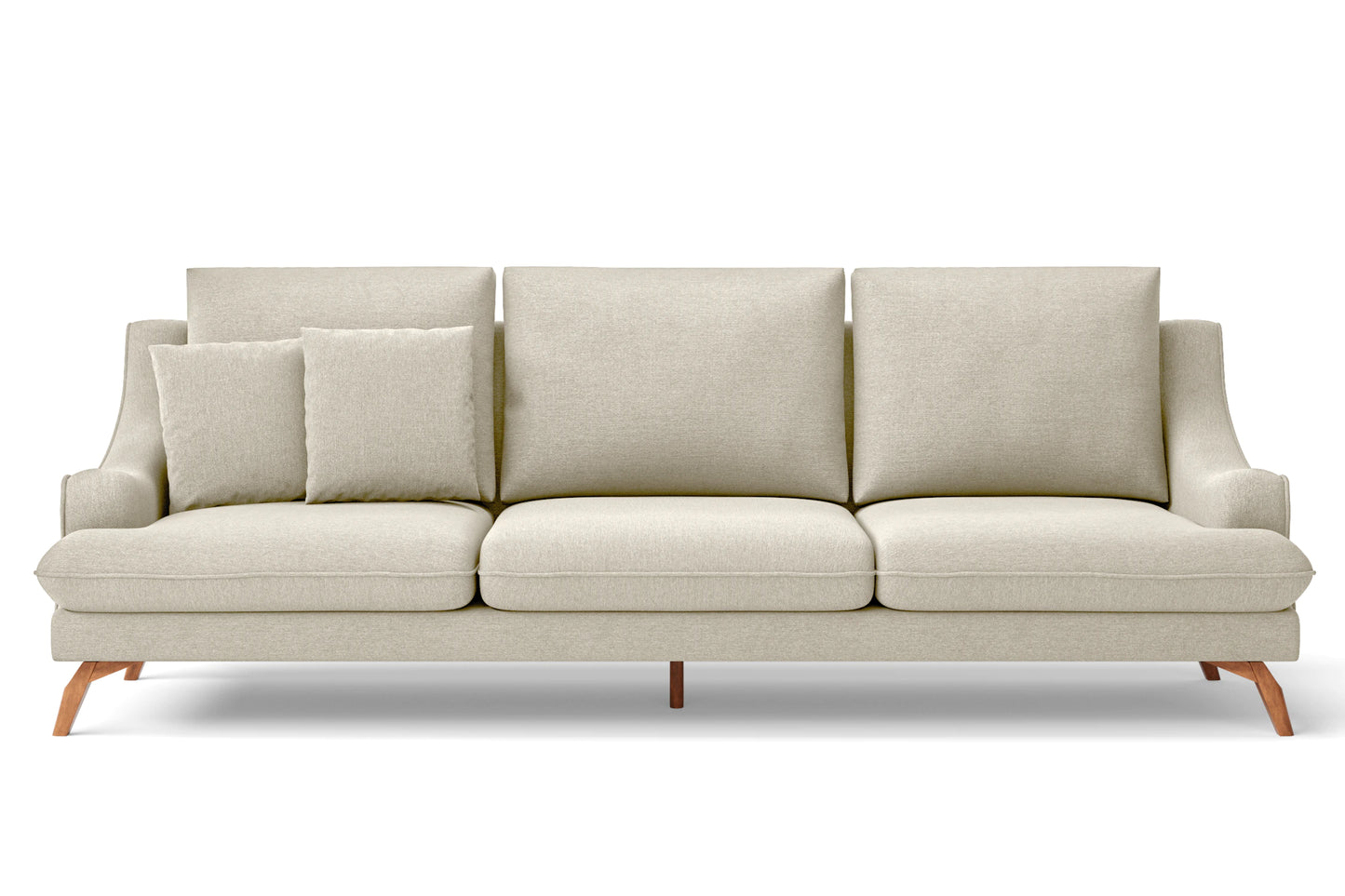 Savona 4 Seater Sofa Cream Linen Fabric