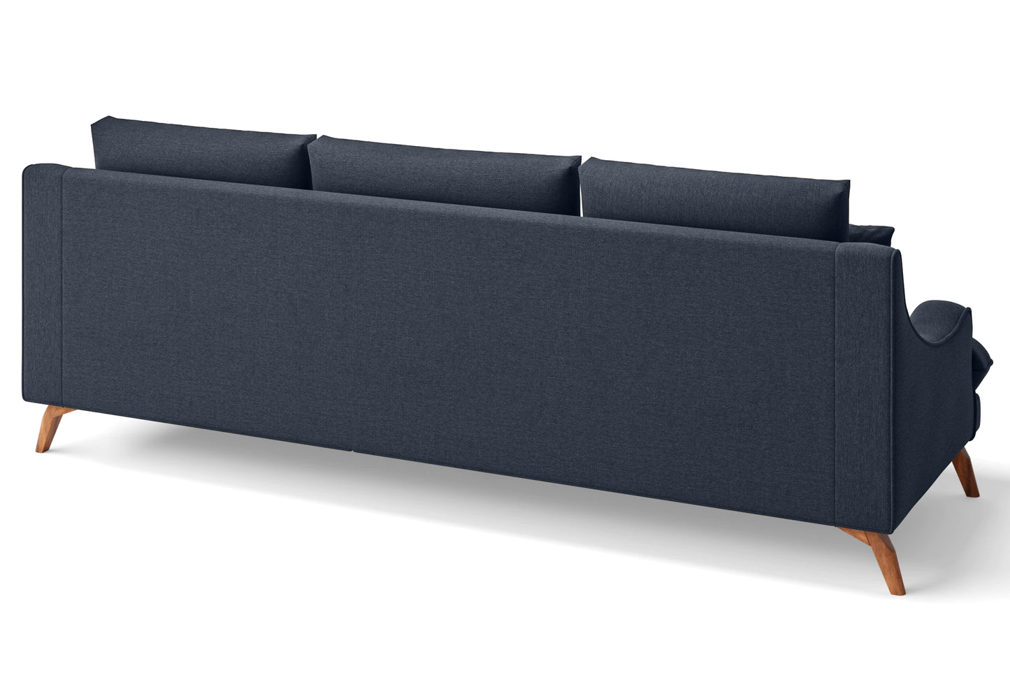 Savona 4 Seater Sofa Dark Blue Linen Fabric