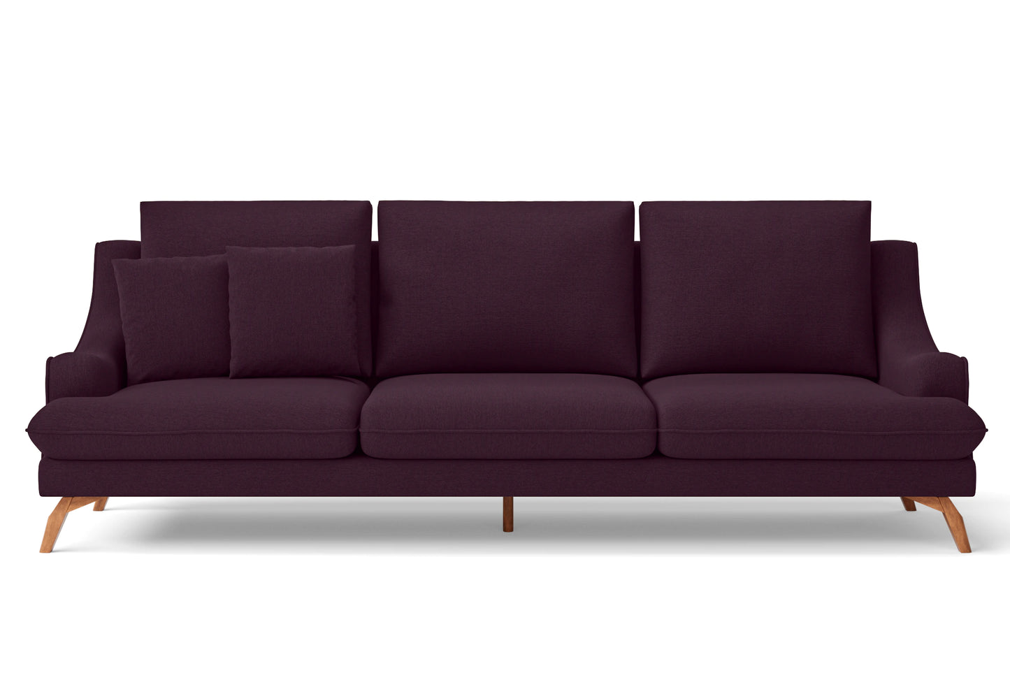 Savona 4 Seater Sofa Purple Linen Fabric