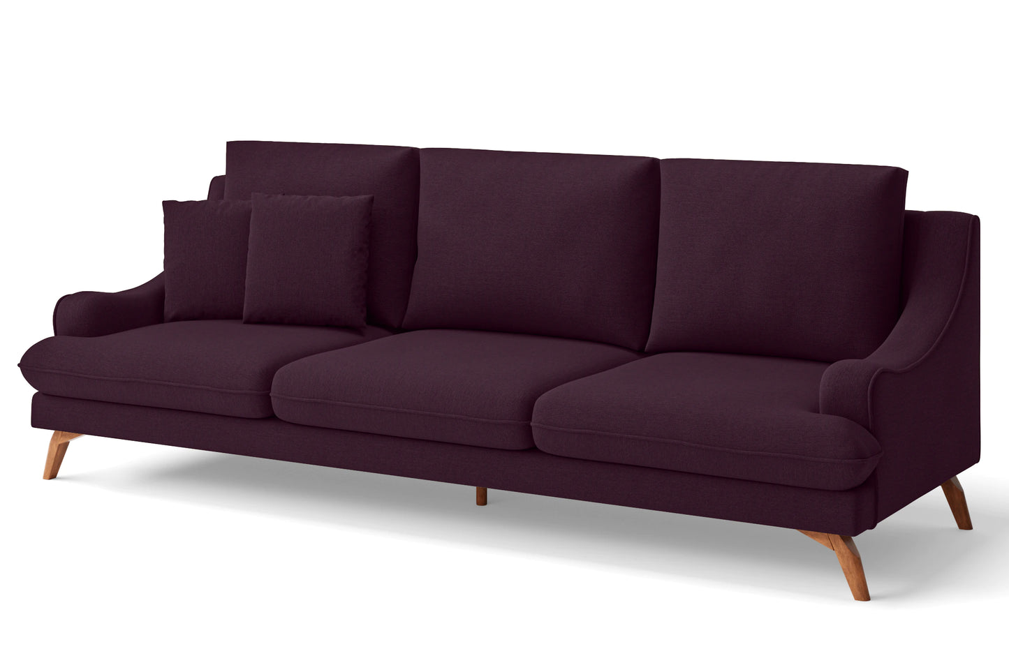 Savona 4 Seater Sofa Purple Linen Fabric