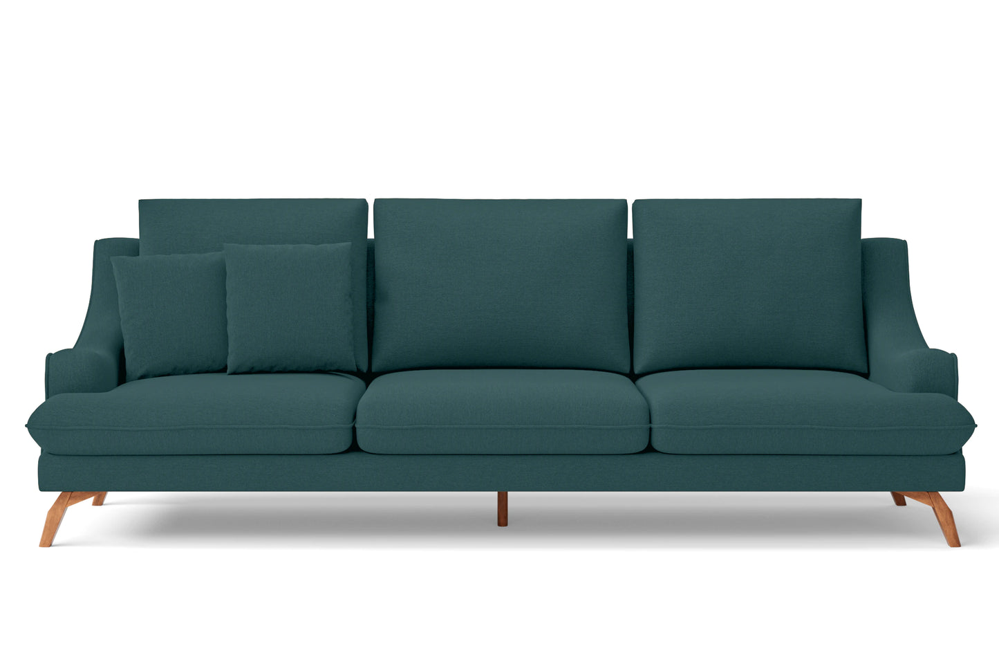 Savona 4 Seater Sofa Teal Linen Fabric