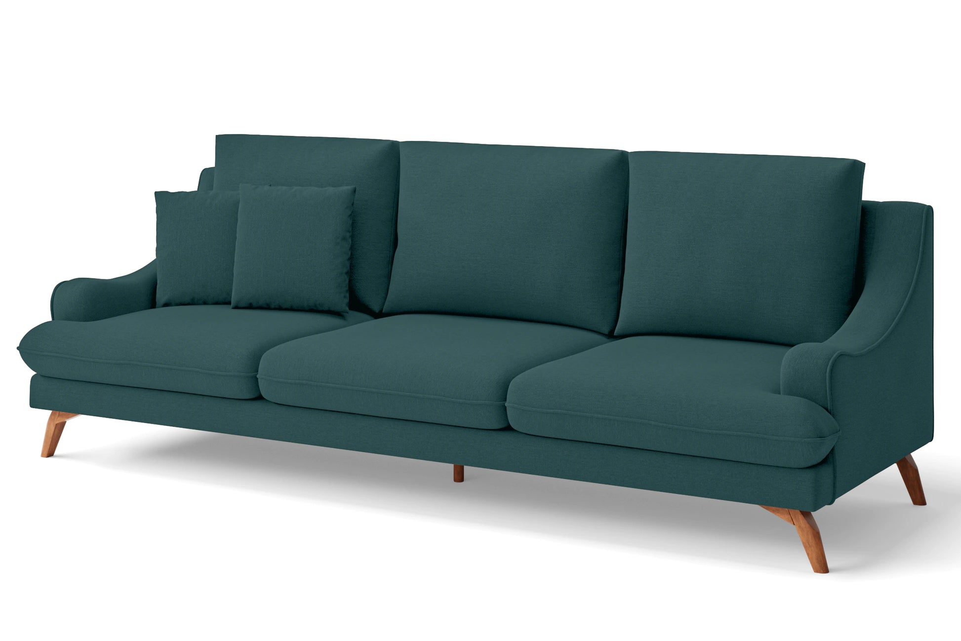 Savona 4 Seater Sofa Teal Linen Fabric