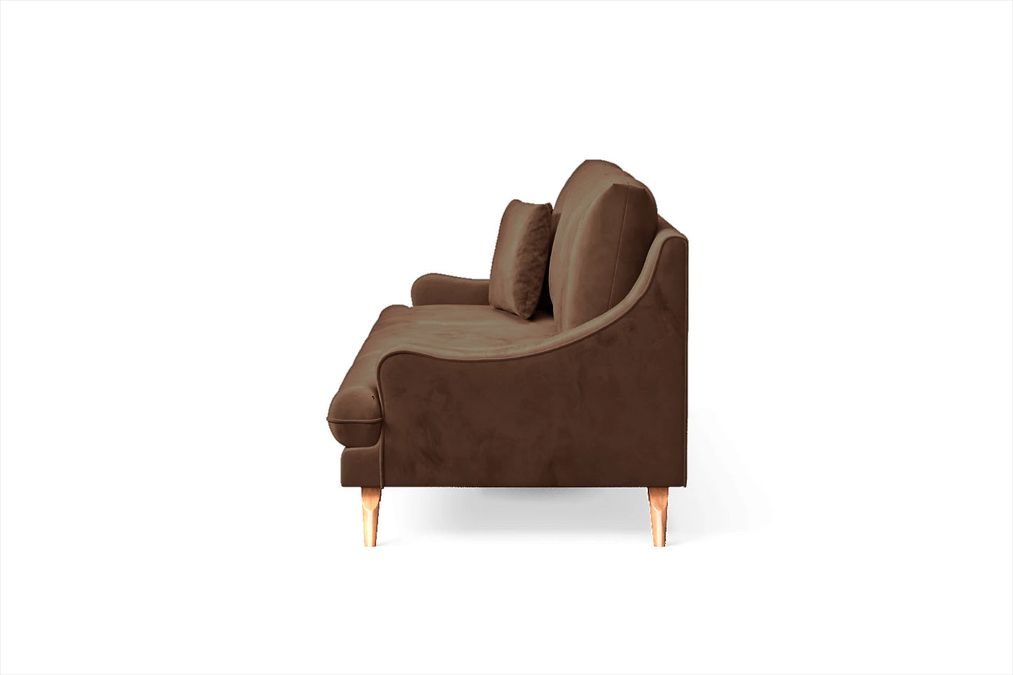 Savona 4 Seater Sofa Coffee Brown Velvet