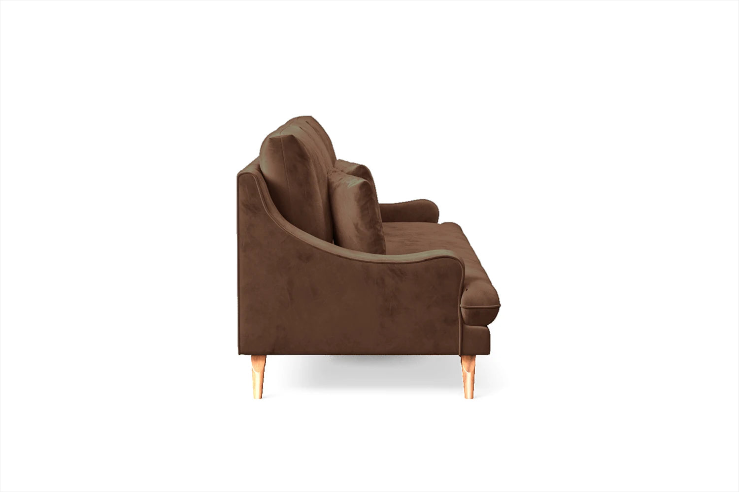 Savona 4 Seater Sofa Coffee Brown Velvet