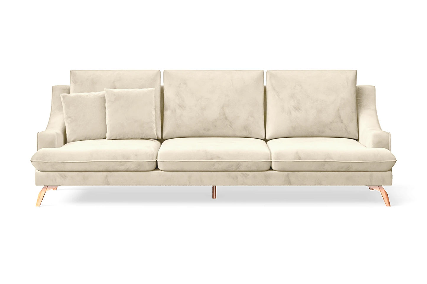 Savona 4 Seater Sofa Cream Velvet