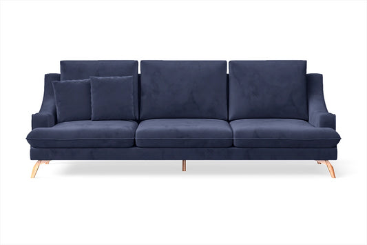 Savona 4 Seater Sofa Dark Blue Velvet