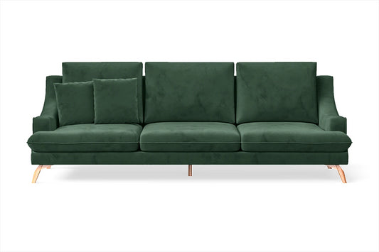 Savona 4 Seater Sofa Green Velvet