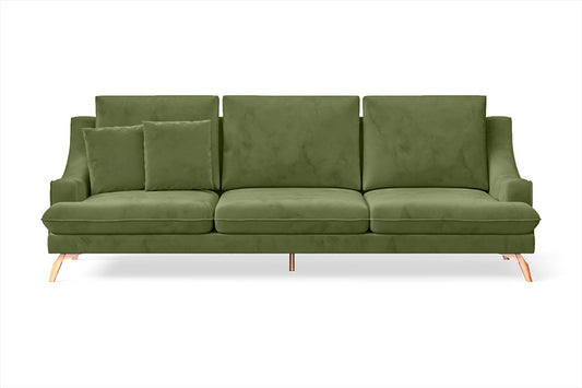 Savona 4 Seater Sofa Lime Velvet