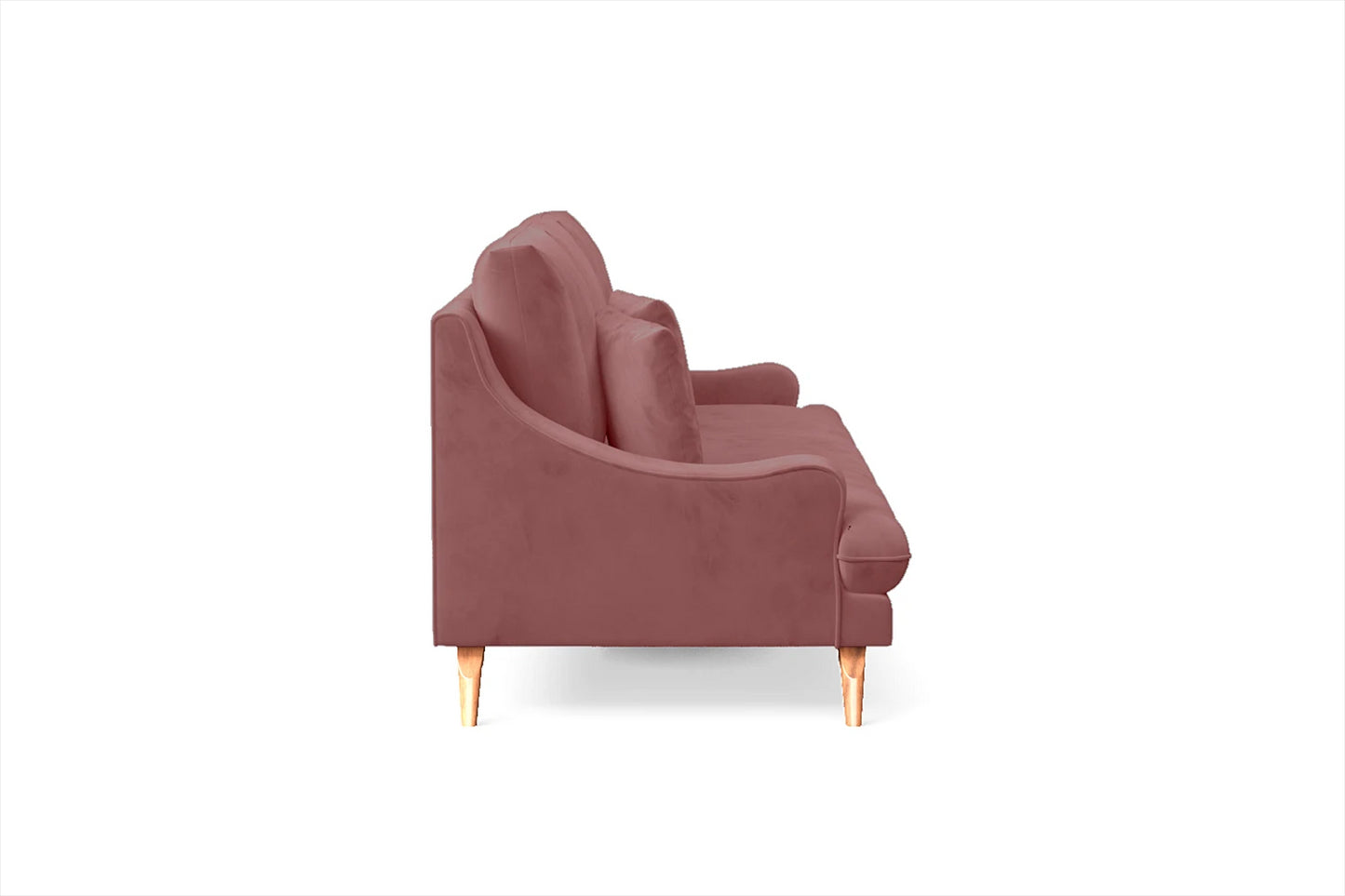 Savona 4 Seater Sofa Pink Velvet