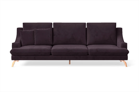 Savona 4 Seater Sofa Purple Velvet