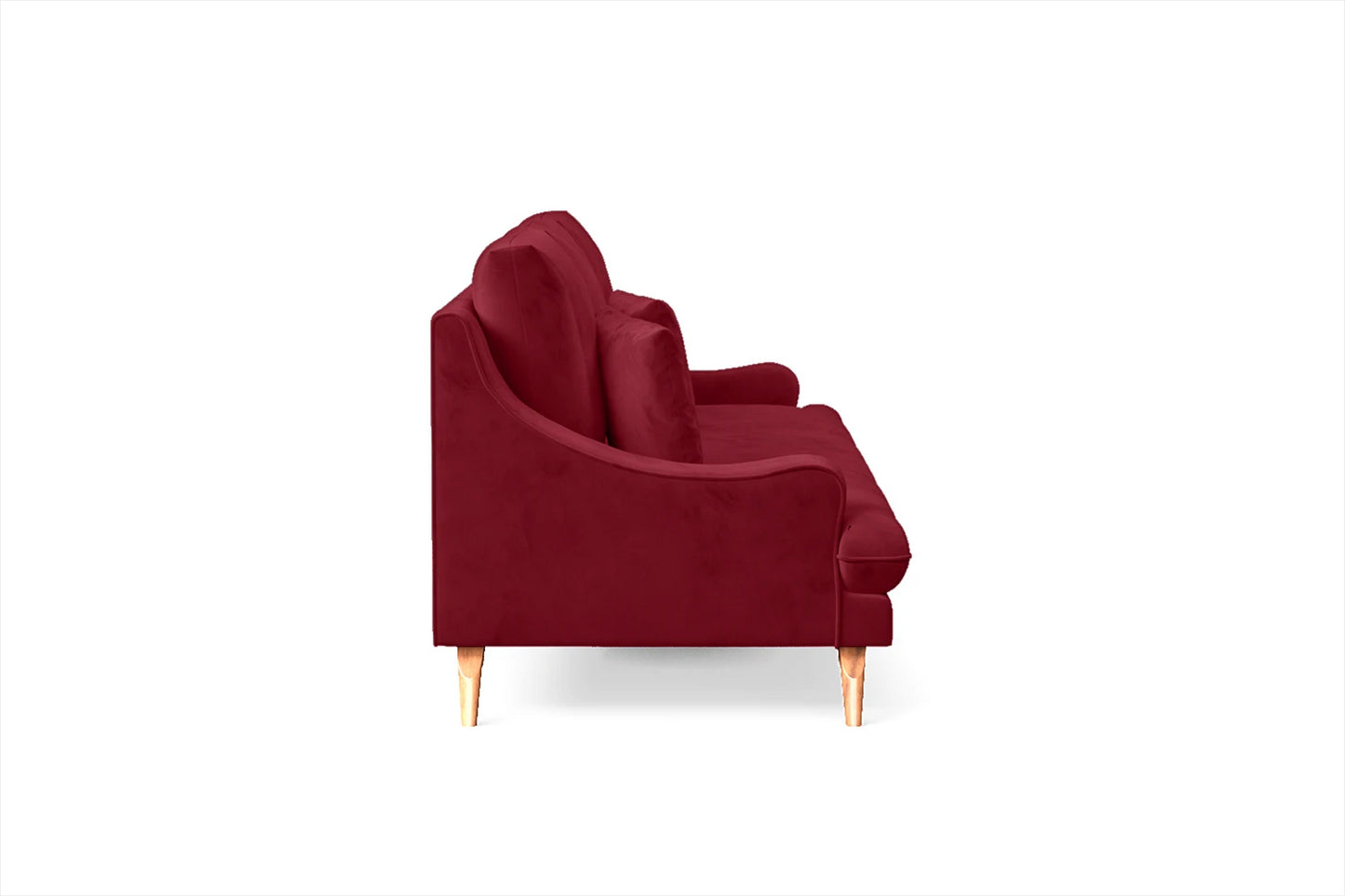 Savona 4 Seater Sofa Red Velvet