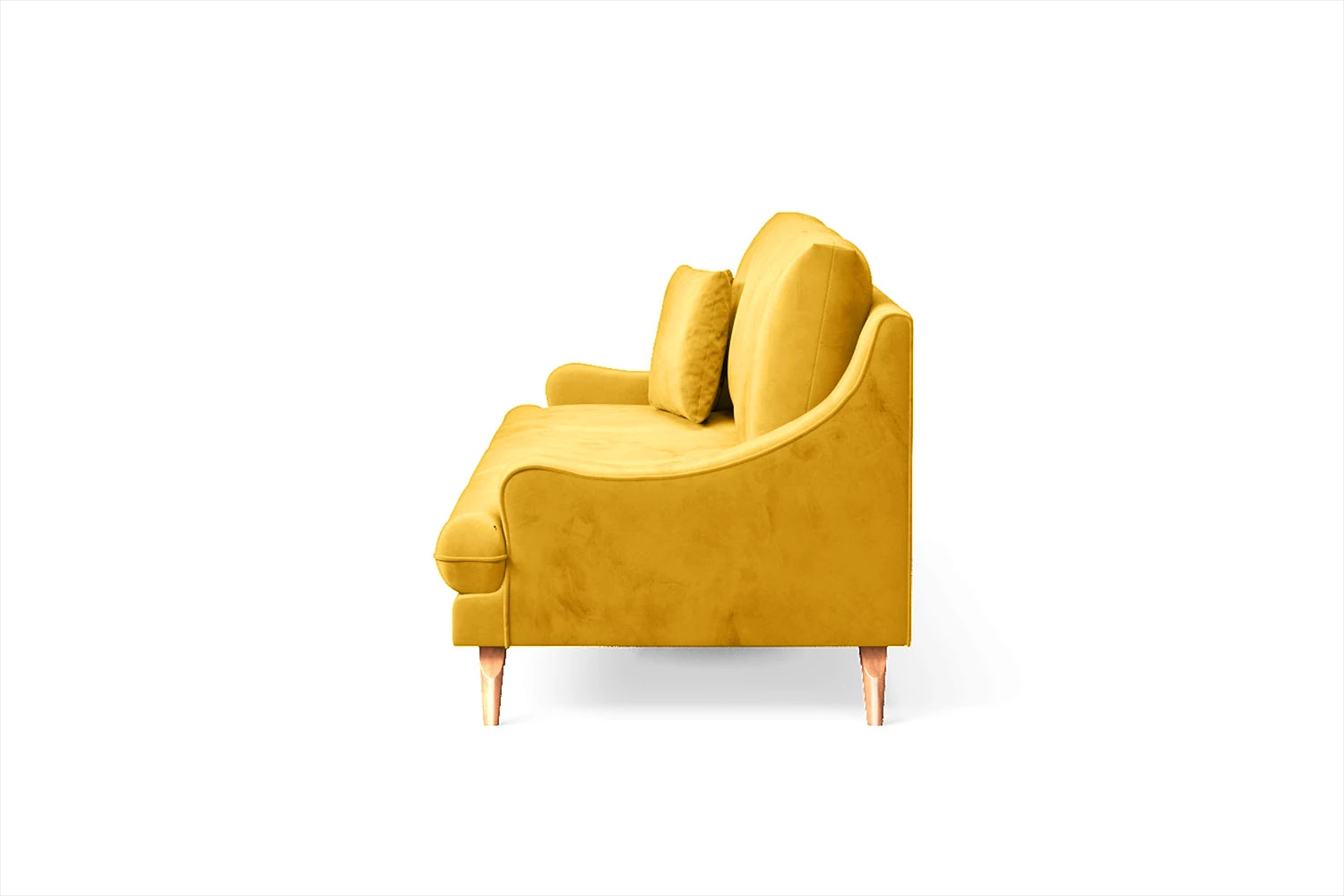 Savona 4 Seater Sofa Yellow Velvet