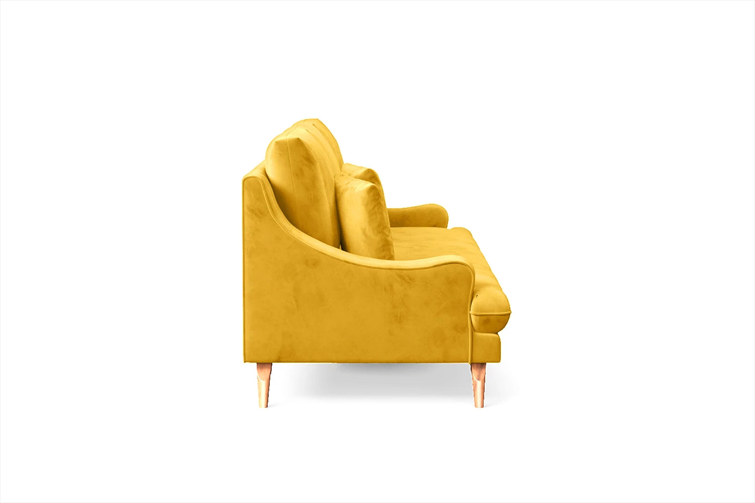 Savona 4 Seater Sofa Yellow Velvet