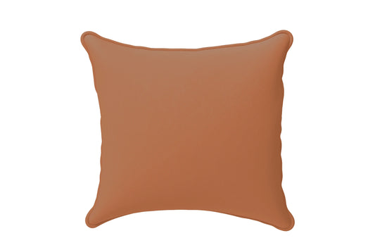 Scatter Cushions 40 x 40 cm Tan Brown Leather