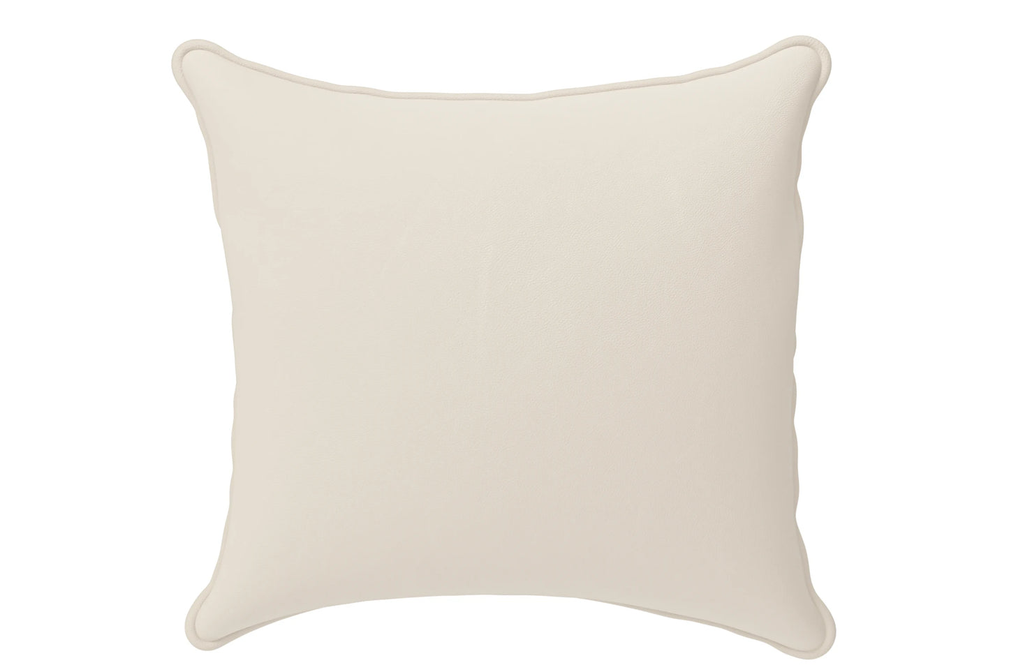 Scatter Cushions 60 x 60 cm Cream Leather