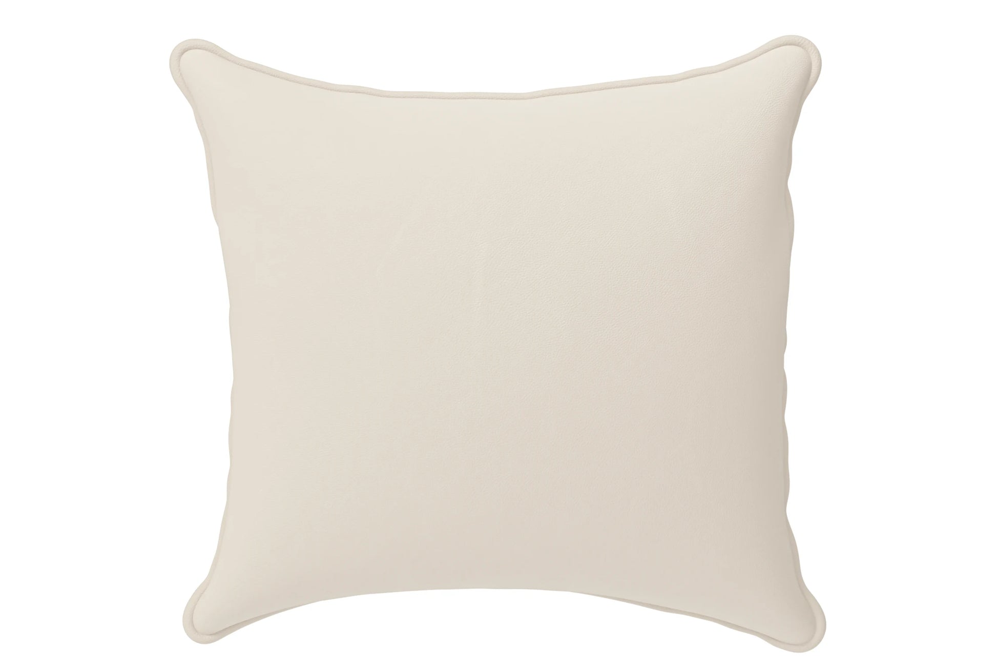 Scatter Cushions 60 x 60 cm Cream Leather